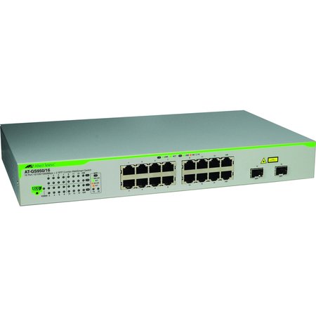 ALLIED TELESIS Switch - 16 - Ethernet;Fast Ethernet;Gigabit Ethernet - 1 Gbps - AT-GS950/16-10